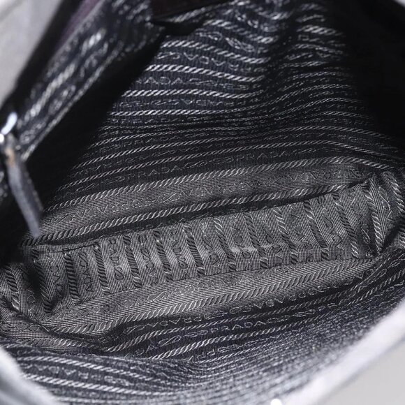 PRADA Chain Shoulder Bag Nylon Brown Auth - Picture 14 of 16